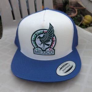 Mexico National Team Heritage Snapback - Authentic Yupoong Trucker Hat - Blue/White Alucín Edition